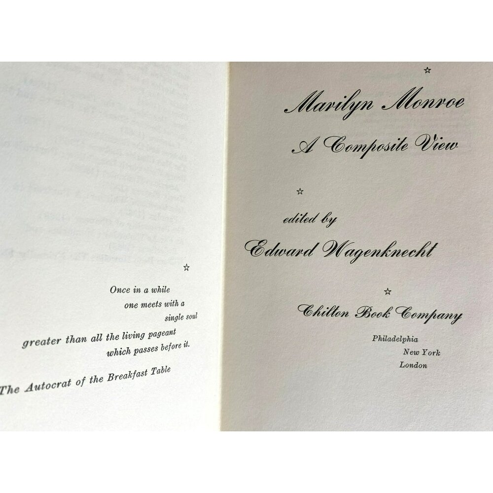 Vintage Marilyn Monroe A Composite View Edward Wagenknecht Hardcover 1969 RARE! - Picture 6 of 10